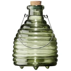 Piège à guêpe en verre strié Ø15xH35cm