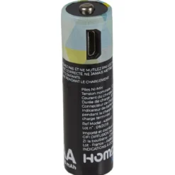 Pile rechargeable USB x4