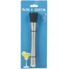 Pilon à cocktail denté inox gris et noir