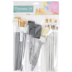 Pinceau d'art x24 manche bois