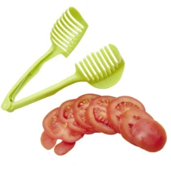 Pince découpe légumes plastique vert L18,5cm