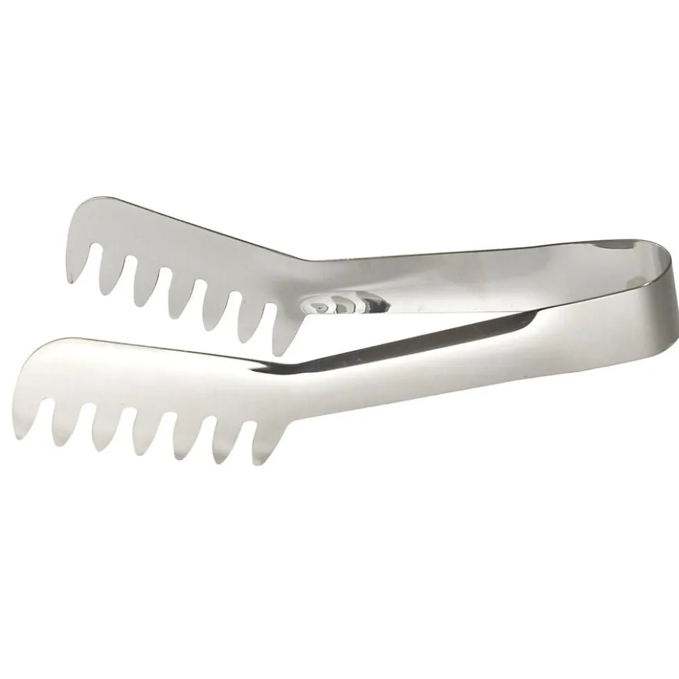 Pince de cuisine en acier gris 3,5x4,5xL19,5cm