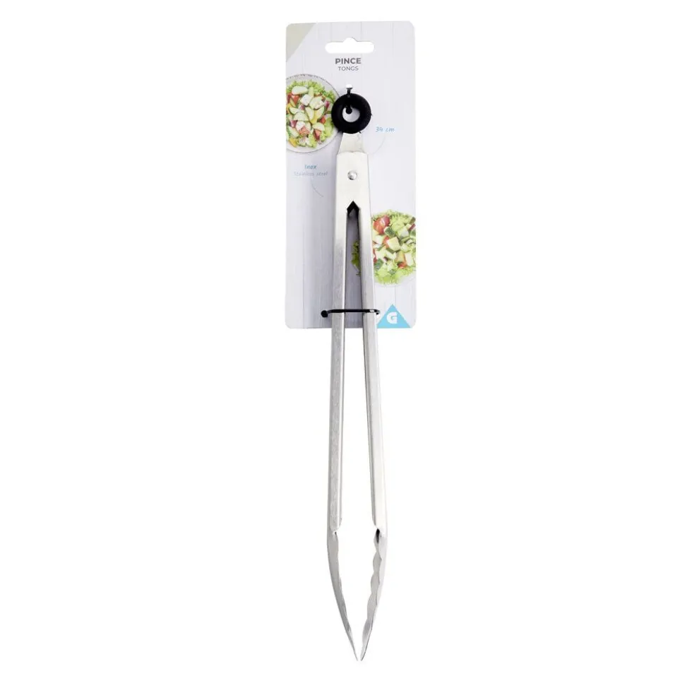 Pince de cuisine en inox L.34cm