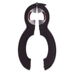Pince multifonction 6en1 ouvre bouteille et bocal noir et rouge
