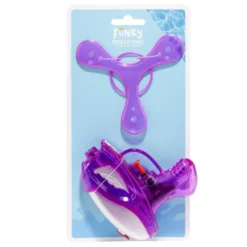 Pistolet à eau avec disque volant plastique 13x3xH25cm (2 modèles)