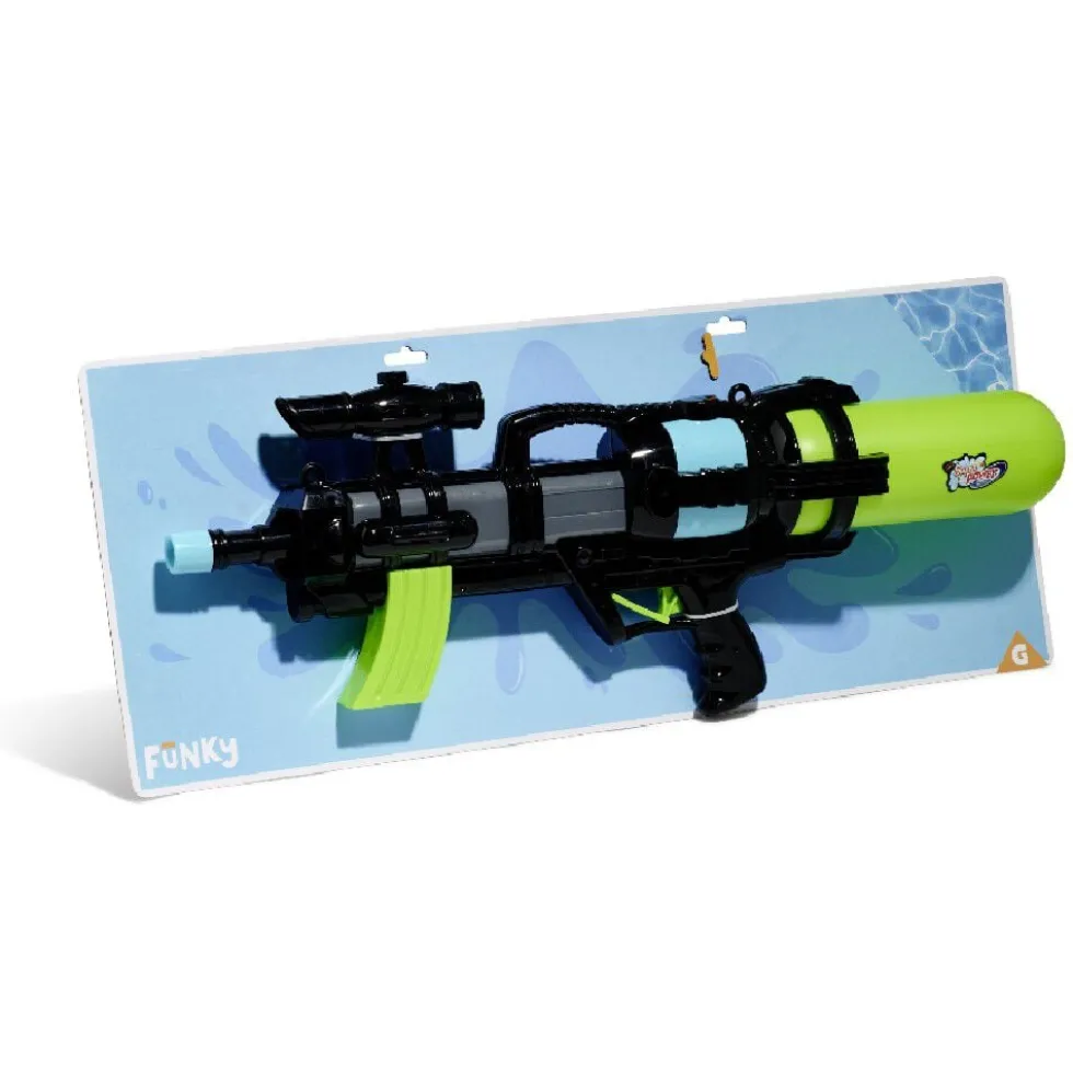 Pistolet à eau bleu et vert L65cm