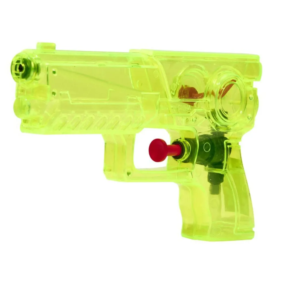Pistolet à eau enfant plastique translucide 15x3xH9cm (plusieurs modèles)