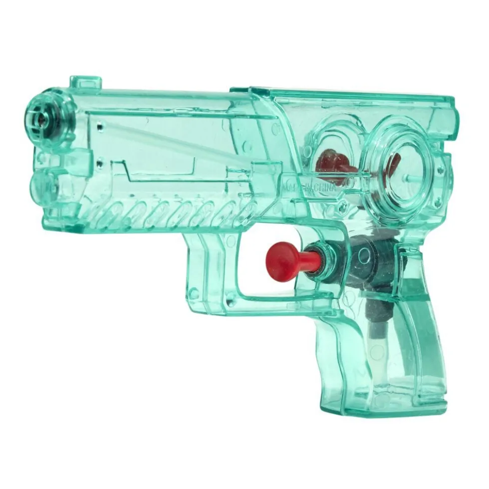 Pistolet à eau enfant plastique translucide 15x3xH9cm (plusieurs modèles)