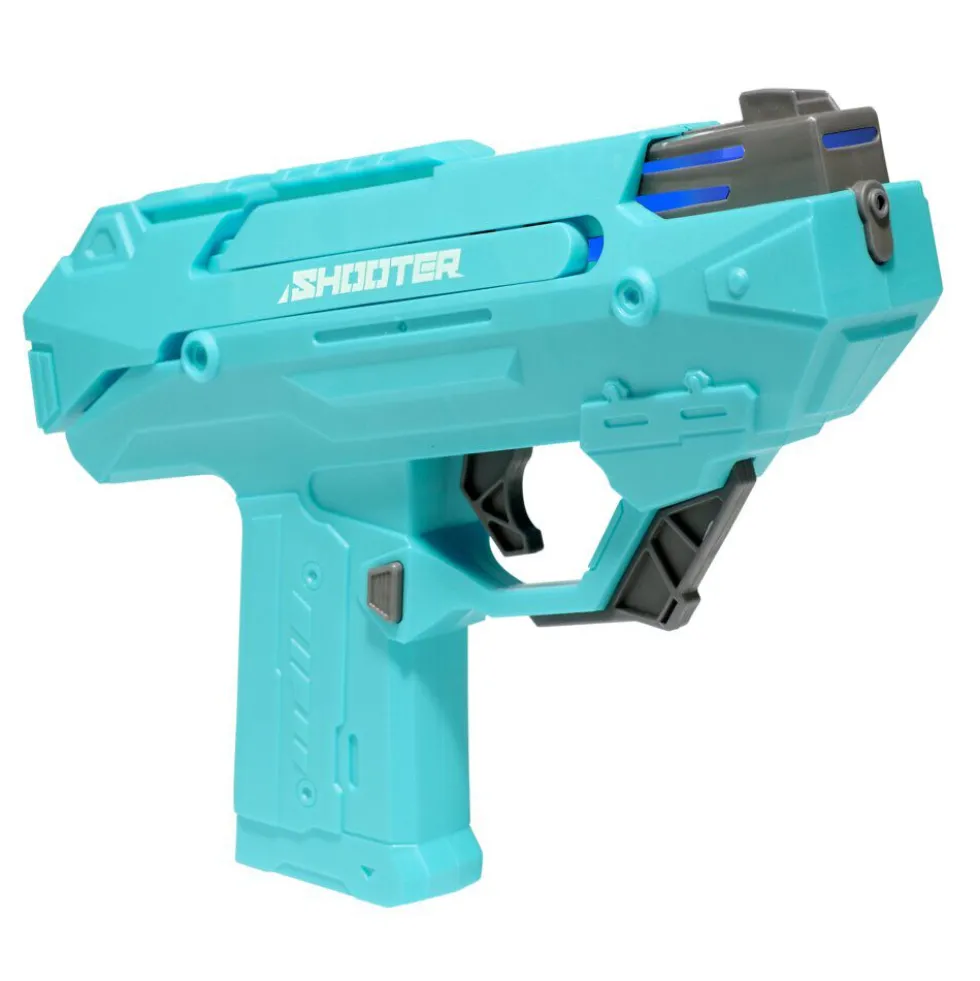 Pistolet à eau électrique lumineux portée 7m (2 modèles bleu ou rouge)