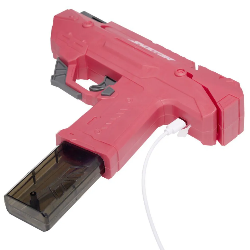 Pistolet à eau électrique lumineux portée 7m (2 modèles bleu ou rouge)