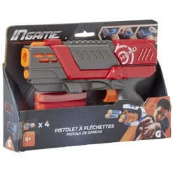 Pistolet + 4 fléchettes en mousse