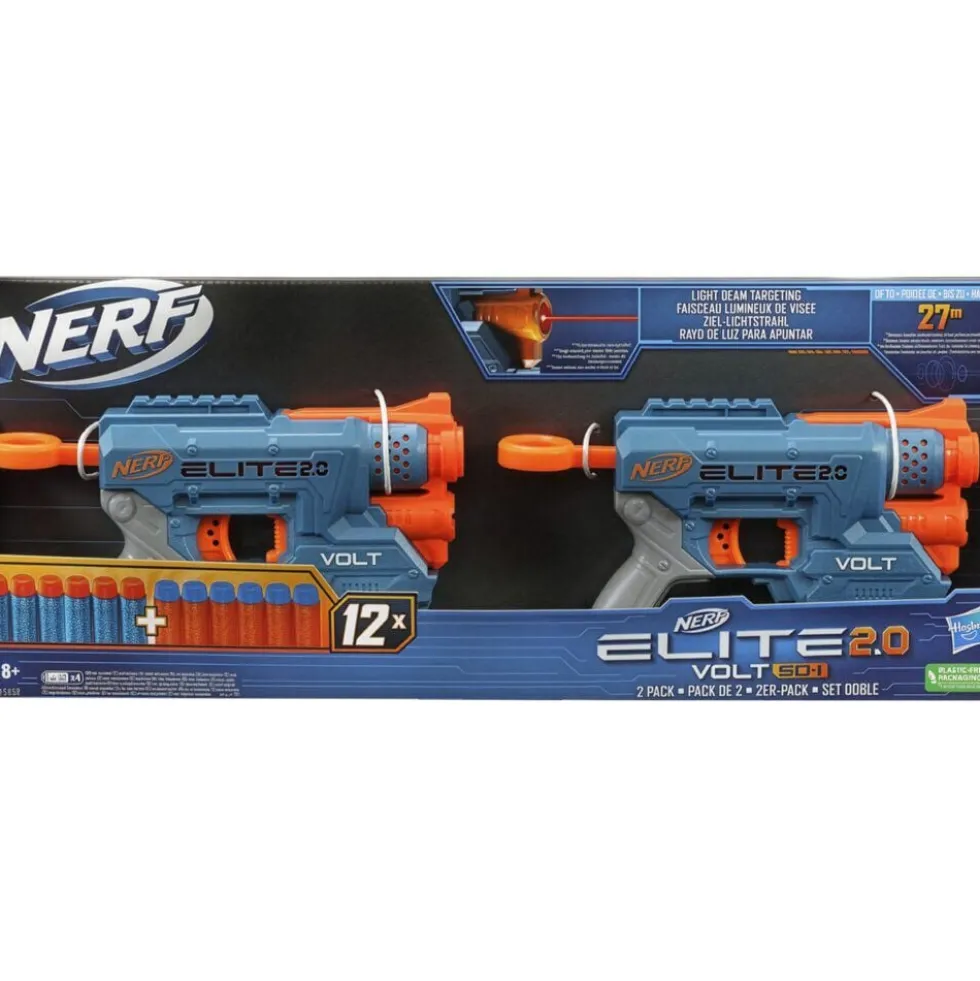 Pistolet Nerf x2 élite 2.0 Volt SD-1 avec 12 munitions 27m de portée