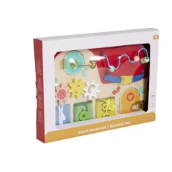 Planche activités enfant bois et métal 40x29,7xH6,4cm