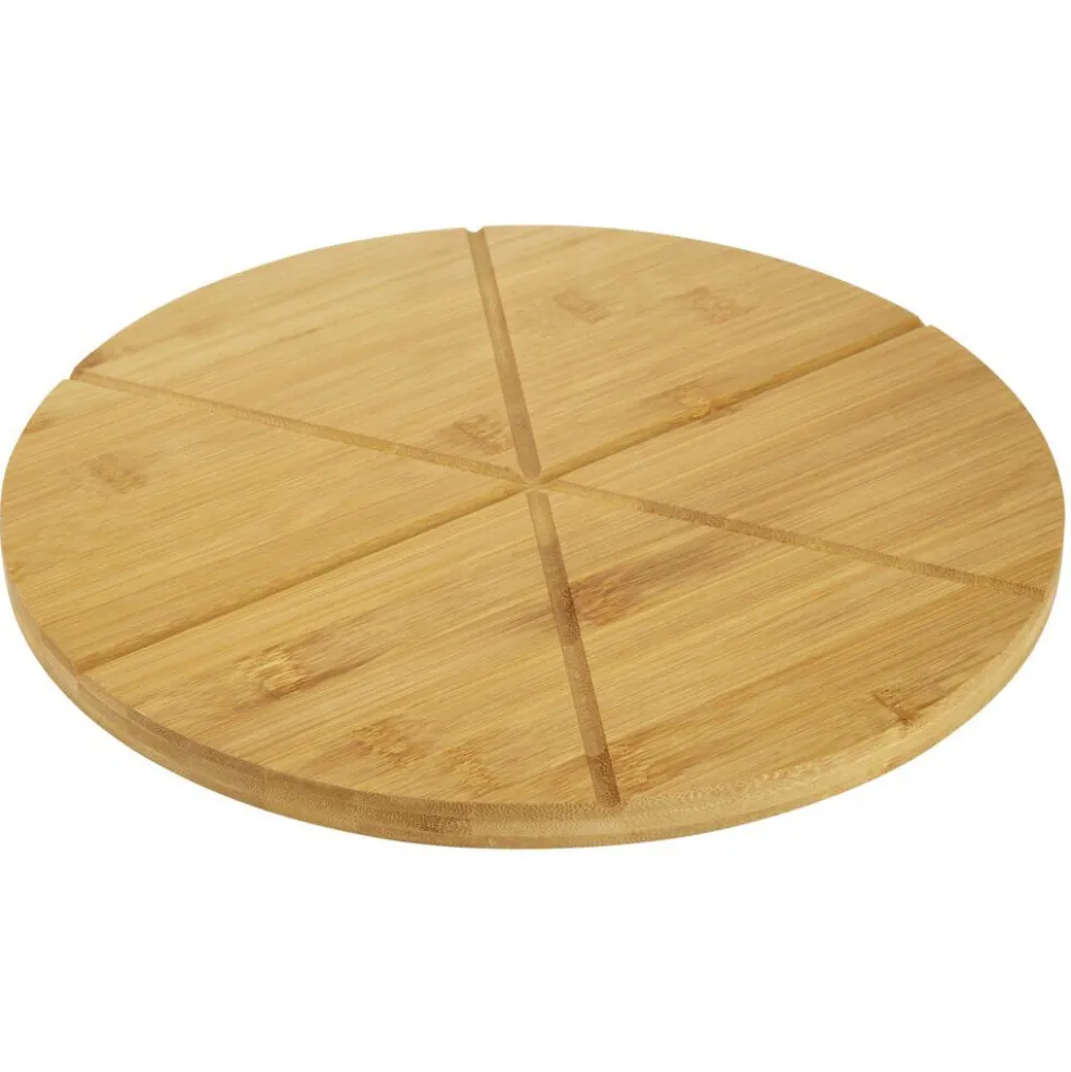 Planche à pizza bambou 6 parts prédécoupées Ø31cm