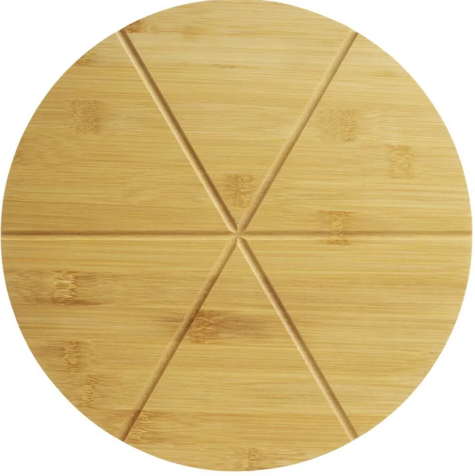 Planche à pizza bambou 6 parts prédécoupées Ø31cm