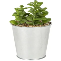 Plante grasse artificelle pot en zinc