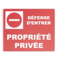 Plaque signalétique "Propriété privée" - 24x20 cm