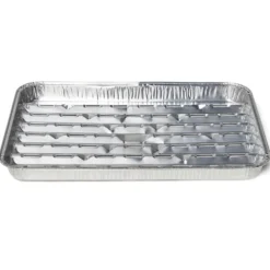 Plat à barbecue rectangulaire aluminium x5 L34x23xH3cm