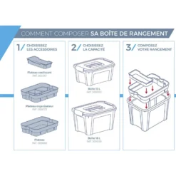 Plateau de rangement Combi box Tontarelli L.34,7 cm