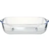Plat à four carré 1,5L en verre 24x21xH5,5cm