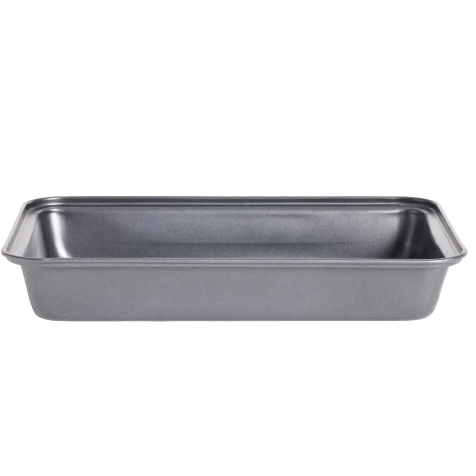 Plat à four en métal noir 30x20xH4,8cm