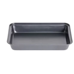 Plat à four en métal noir 30x20xH4,8cm
