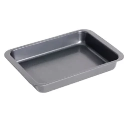Plat à four métal noir 42x42xH6cm