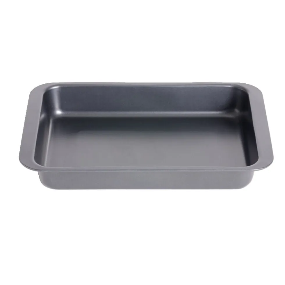 Plat à four métal noir 42x42xH6cm
