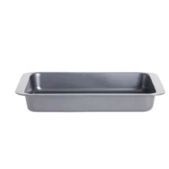 Plat à four métal noir 42x42xH6cm