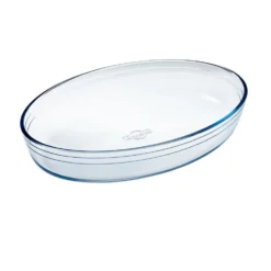 Plat à four ovale en verre extra résistant
