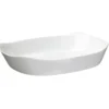 Plat rectangulaire en opale couleur blanc 30x22cm