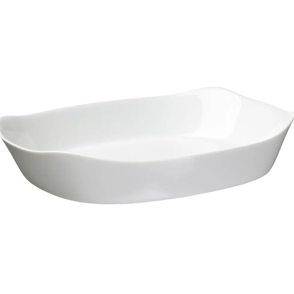 Plat rectangulaire en opale couleur blanc 30x22cm