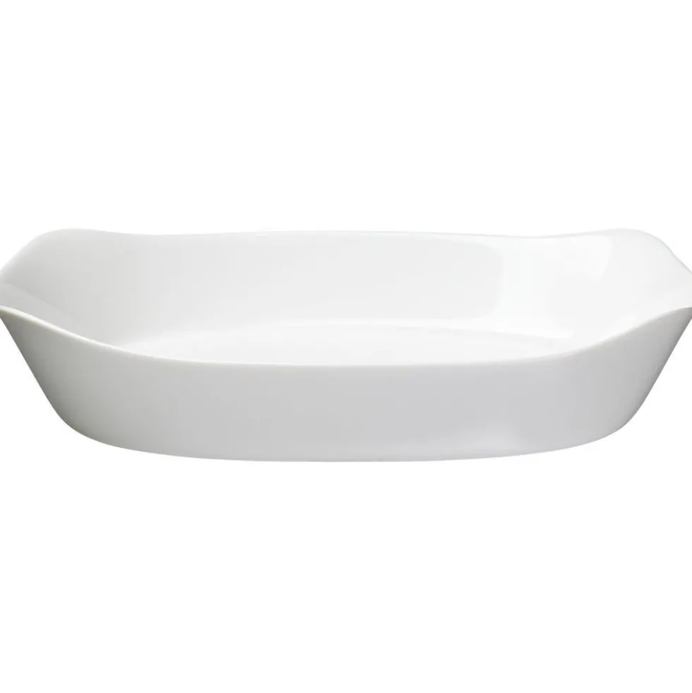Plat rectangulaire en opale couleur blanc 30x22cm