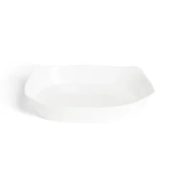 Plat rectangulaire 22x30cm Luminarc contour relief blanc