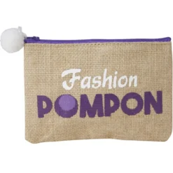 Pochette avec pompom en jute