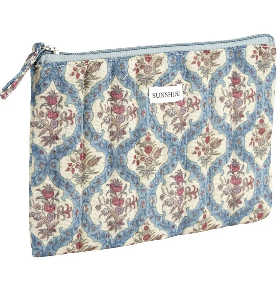 Pochette cosmétique Indie plate polycoton matelassée 23x16cm (2 modèles)