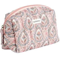Pochette cosmétique Indie polycoton matelassée 19x8x10cm (2 modèles)