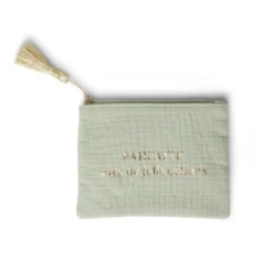 Pochette cosmétique inscription message positif 13x17cm - 3 modèles