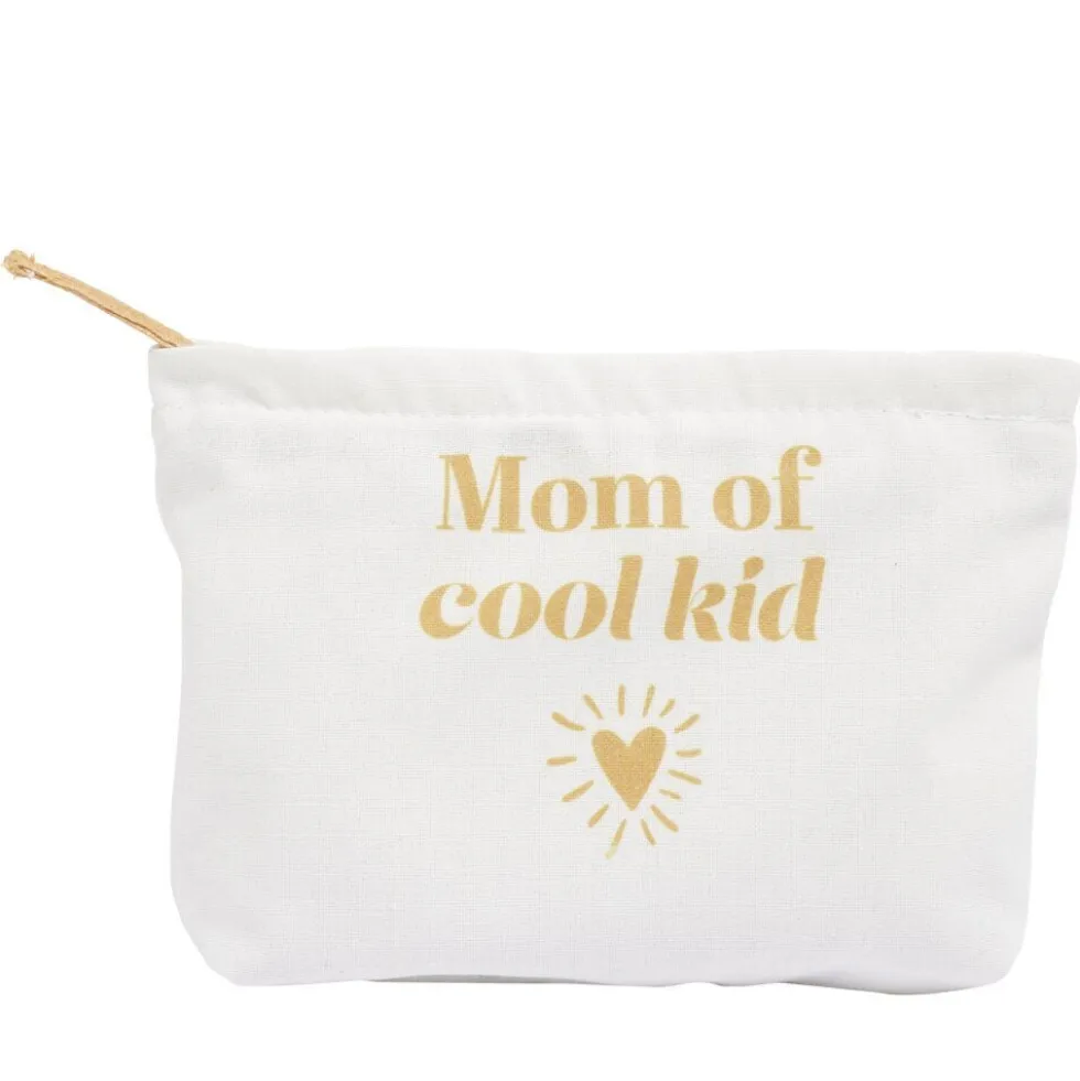 Pochette cosmétique polycoton Love pour maman 17x20cm (4 modèles)