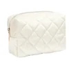 Pochette à cosmétiques en velours beige ou bleu 19x9xH12cm