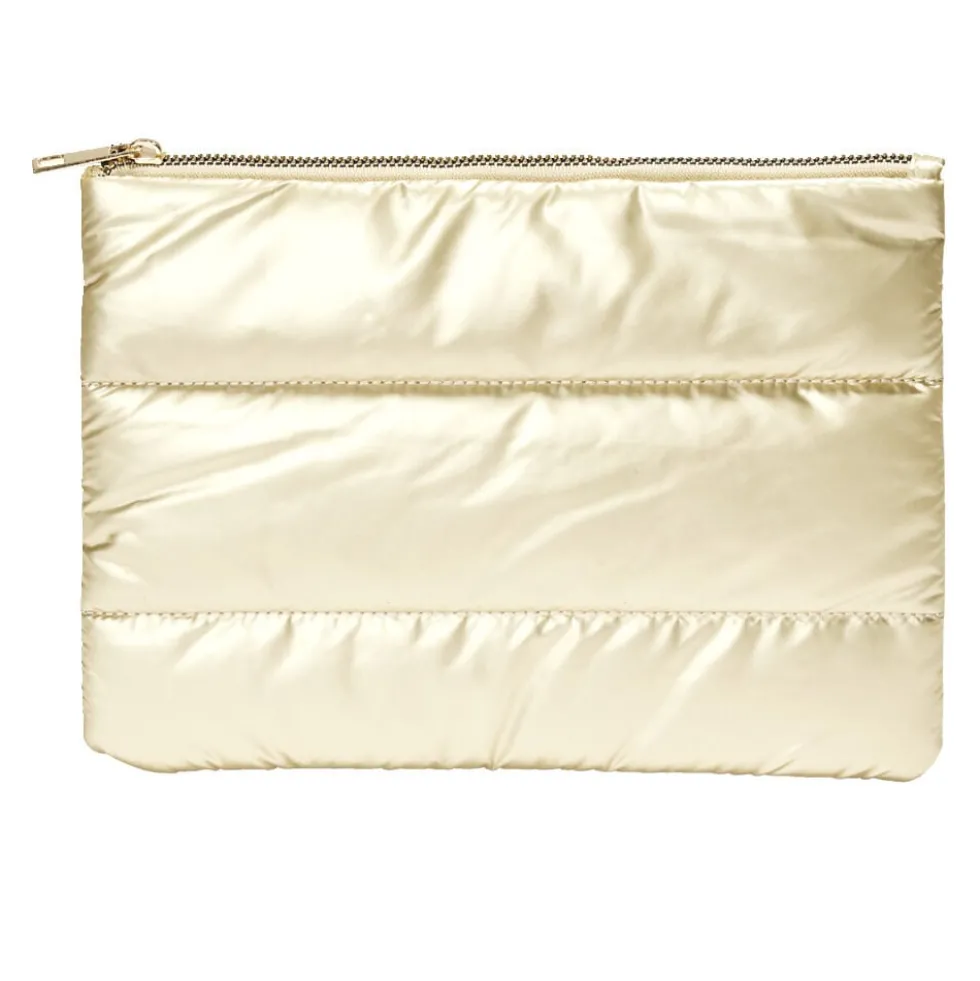 Pochette à cosmétiques matelassée design doudoune 25x18cm - 3 coloris