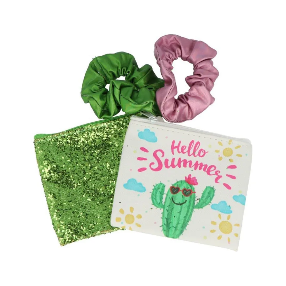 Pochette à cosmétique x2 + Élastique assorti x2