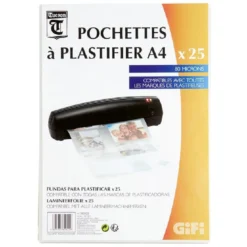 Pochette plastique A4 pour plastifieuse x25