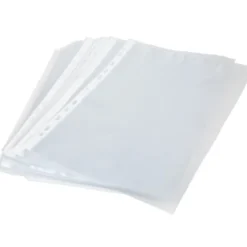 Pochette plastique perforée transparente A4 x100