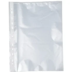 Pochette plastique perforée transparente A4 x100