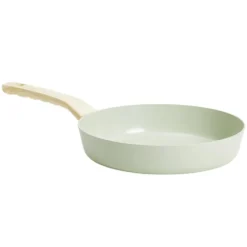 Poêle poignée effet bois aluminium et céramique vert Ø24cm