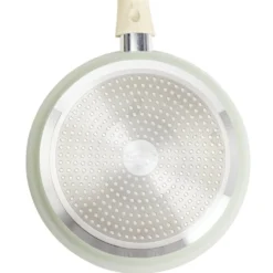 Poêle poignée effet bois aluminium et céramique vert Ø24cm