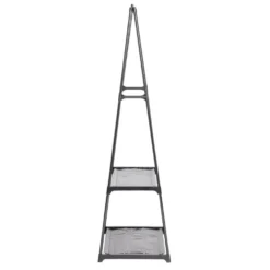 Portant vêtements ajustable métal noir 2 tablettes 78x40xH160cm