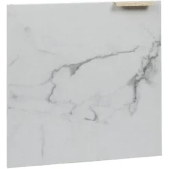 Porte Box Cube bois effet marbre 32,2x32,2x1,2cm blanc