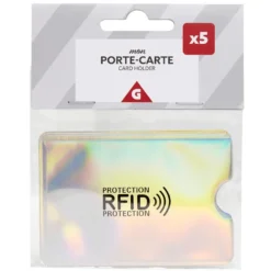 Porte-carte x5 aluminium protection RFID (3 modèles)